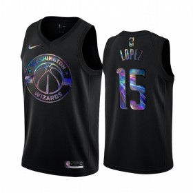 Camiseta Hombre NBA Washington Wizards Robin Lopez 15 Iridescent HWC Collection Swingman